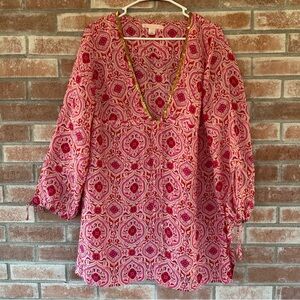 Victoria’s Secret Y2K Silk Swim Cover Up Tunic Dress Women’s Medium Large Pink